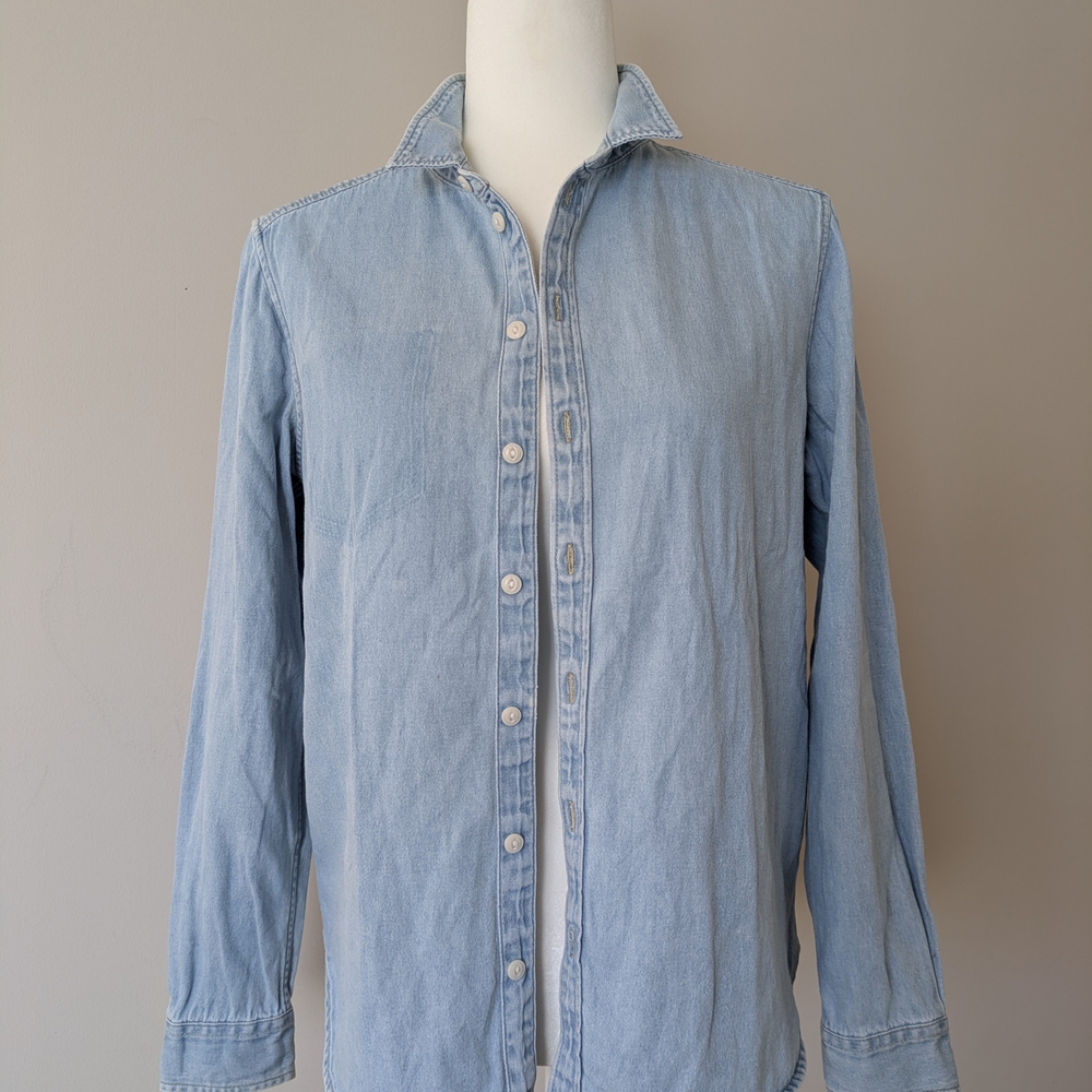 H&M Light Blue Denim Shirt